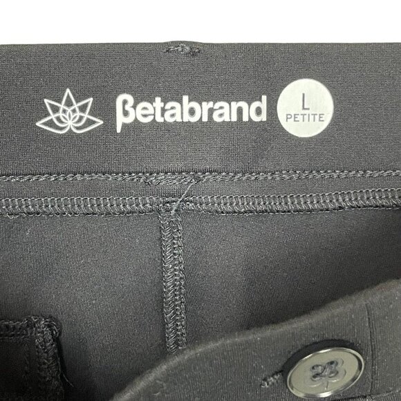 Betabrand Classic Black Boot Cut Pull On Pants Size Petite L W0104-BK - Picture 4 of 5